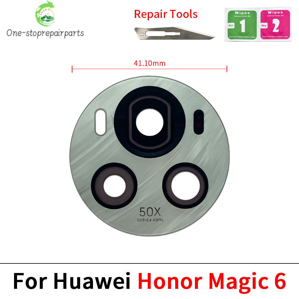 10Pcs, New For Huawei Honor Magic 4 5 6 Lite Pro 5G Camera Glass Lens Back Rear Camera Glass Lens with Adhesive Huawei phone repair parts