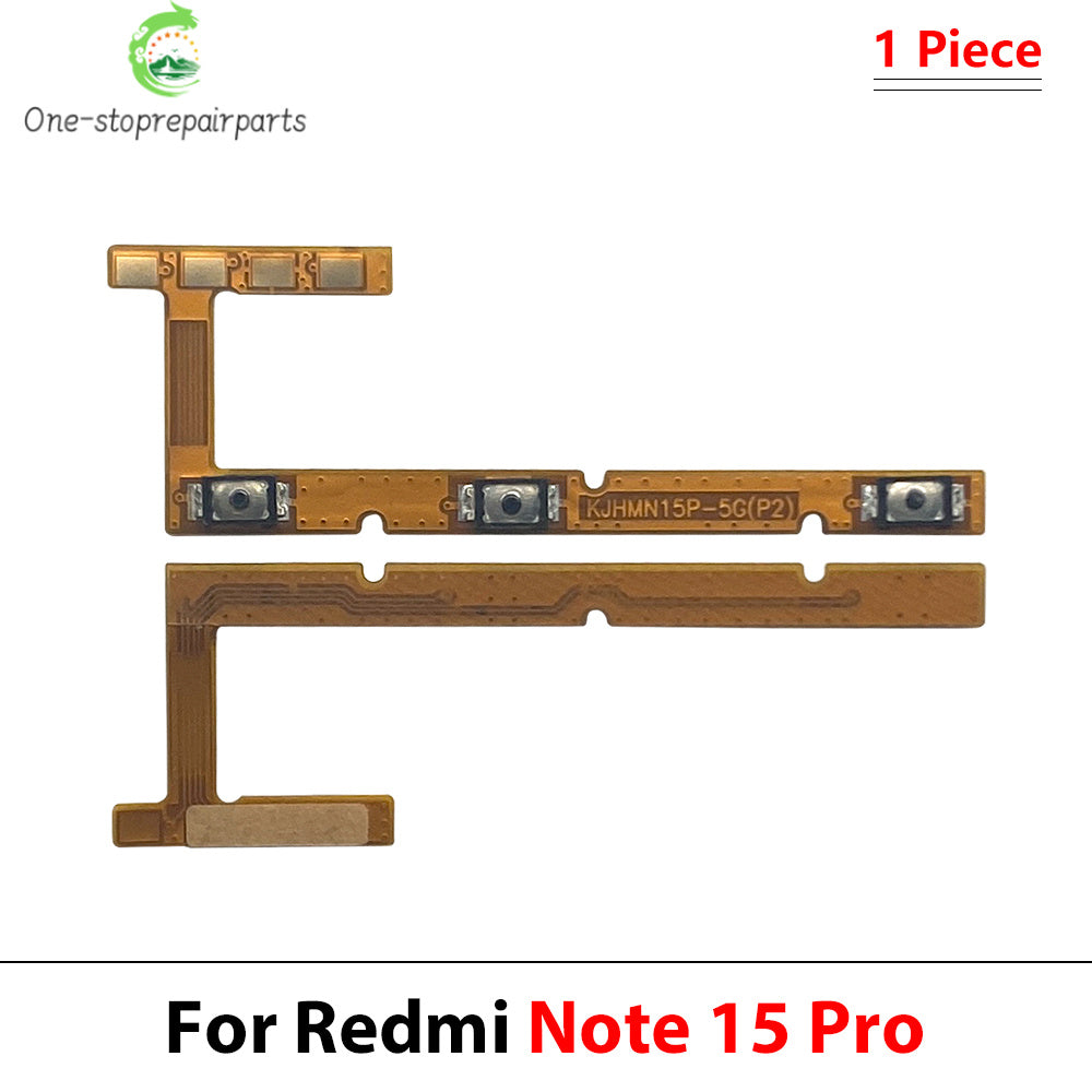 Power On Off Volume Side Button Key Flex Cable For Xiaomi Redmi Note 13 14 15 Pro Plus 4G 5G Xiaomi  Xiao mi phone repair parts