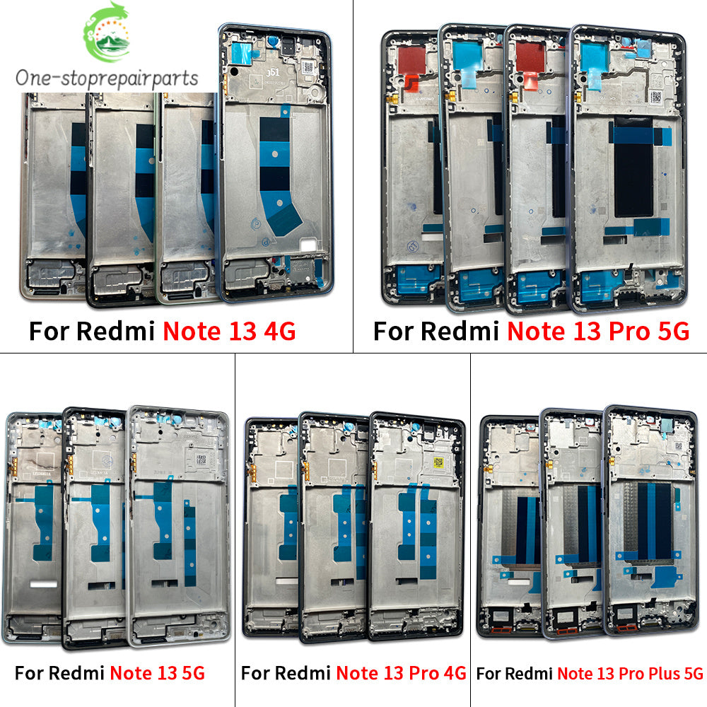 New For Xiaomi Redmi Note 13 Pro Plus 4G 5G Front Housing LCD Frame Screen Bezel Holder Xiaomi  Xiao mi phone repair parts
