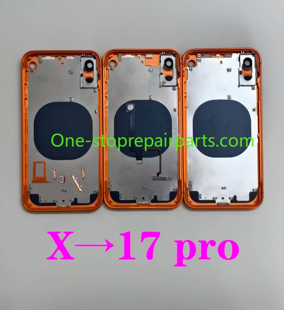 Convertor Housing For iPhone XR To 17 Pro 11 Like 17 Pro X XS Max Convert to 17 Pro Max Backshell Replacement Refitted Chassis iPhone phone repair parts