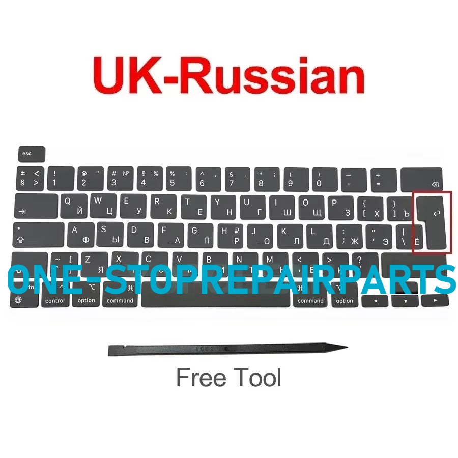 New Laptop A2338 Keycap Keys key Cap Keyboard Russian RU US UK French Spain Germany Italy For Macbook Pro Retina 13" M1 M2 Macbook repair parts