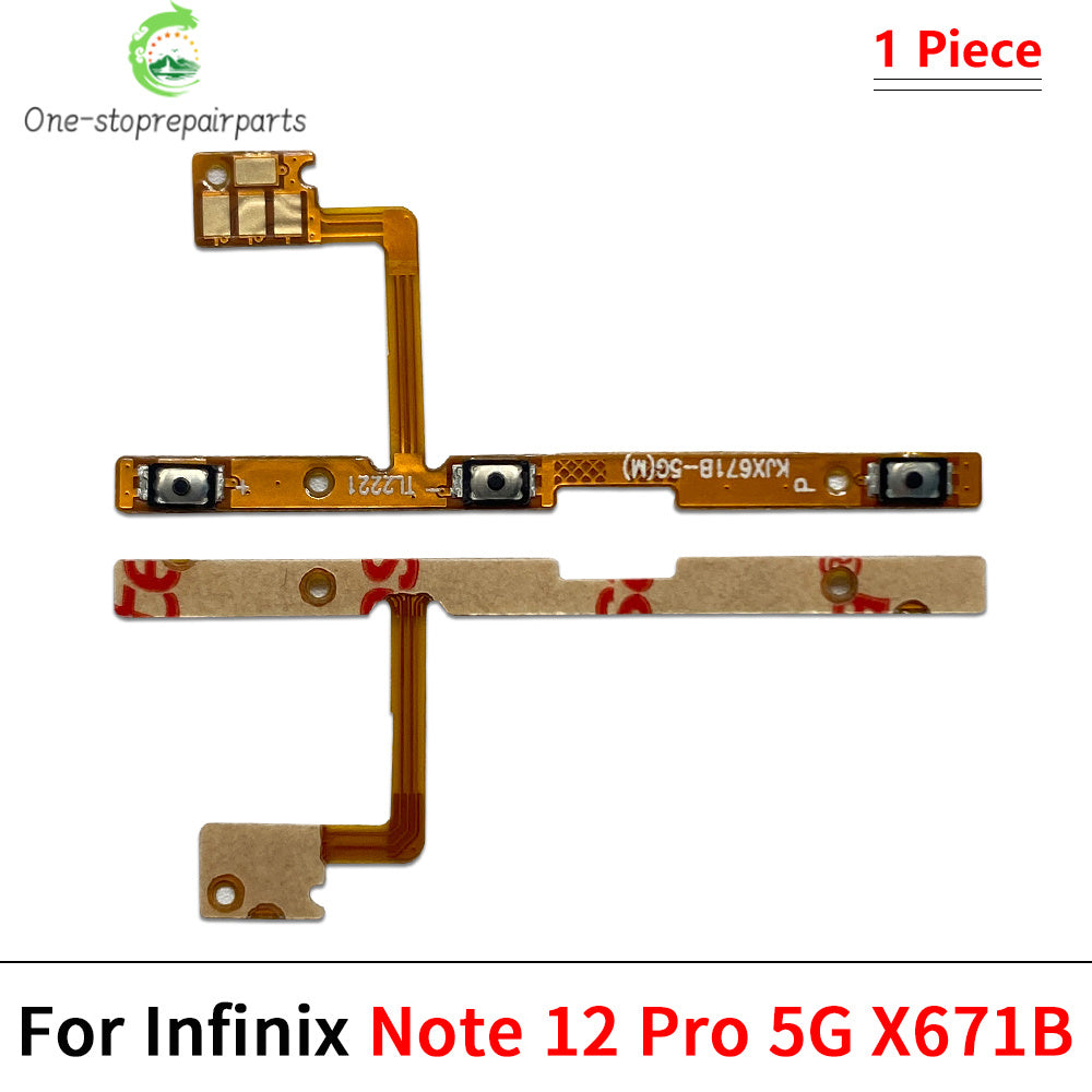 Power Switch On/Off Button Volume Key Button Flex Cable For infinix Note 10 11 12 30 30i 40 Pro VIP 4G 5G X693 X695 X663  infinix phone repair parts