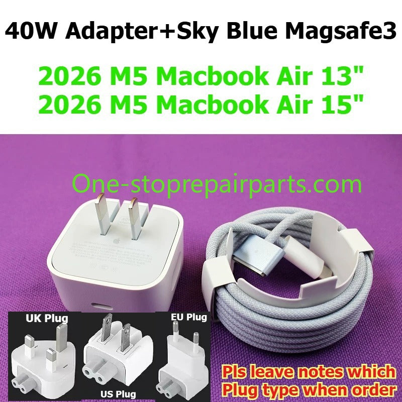 USB-C to MagSafe 3 Cable Power Adapter 30W 35W 70W 96W 140W  for Apple Macbook Magsafe3 Macbook Air A3448 A3449 A3240 A3241 Pro A3434 A3429 A3426 M2 M3 M4 M5  magnetic