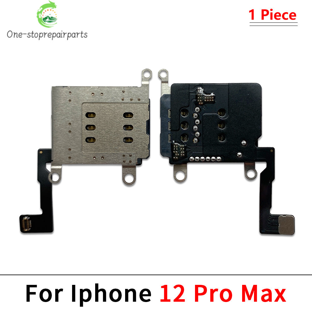 SIM Card Tray Socket Slot Adapter Connector Reader Flex Cable Dual SIM Card For iPhone 11 12 13 14 15 Pro Max Plus Mini iPhone phone repair parts