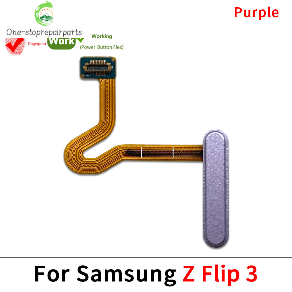 Fingerprint Home Button Fingerprint Menu Return Key Recognition Sensor Flex Cable For Samsung Z Flip 3 4 5 5G Samsung phone repair parts