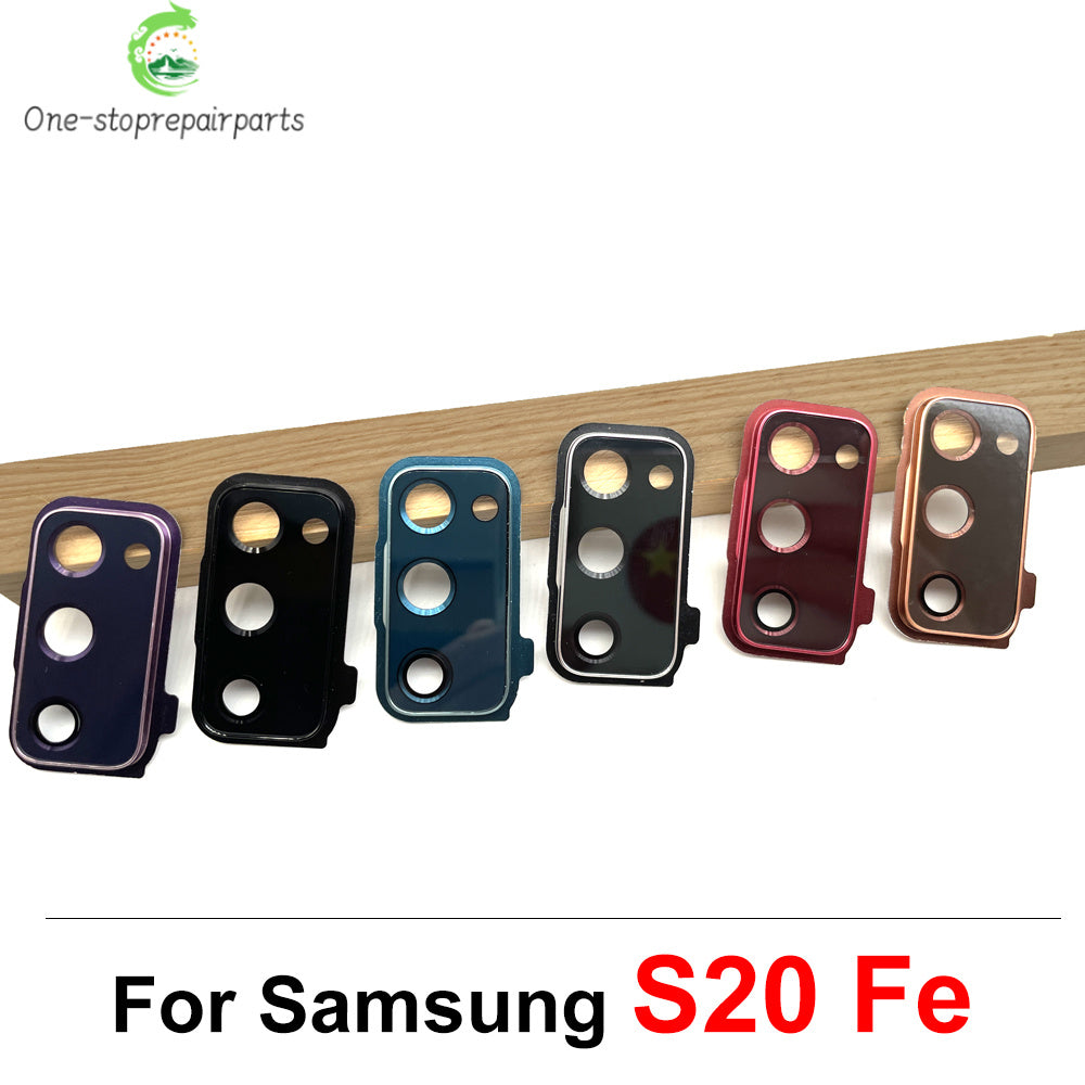 10Pcs/Lot, For Samsung S20 Fe Back Rear Camera Glass Lens Circle Cover With Adhensive Samsung phone repair parts