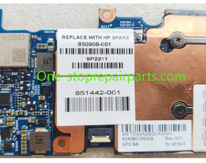 Motherboard for HP EliteBook Folio G1 HSTNN-I73G HP HSTNN-I73C Folio G1 850908-001 6050A2776001 UMA m5-6Y54 8GB main system board
