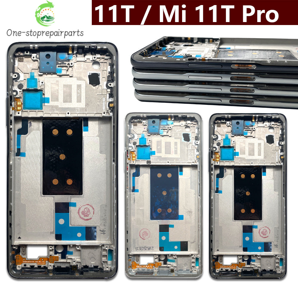 Housing Middle Frame Bezel Plate Cover For Xiaomi Mi 11T / Mi11T Pro Black / Silver  Xiaomi  Xiao mi phone repair parts