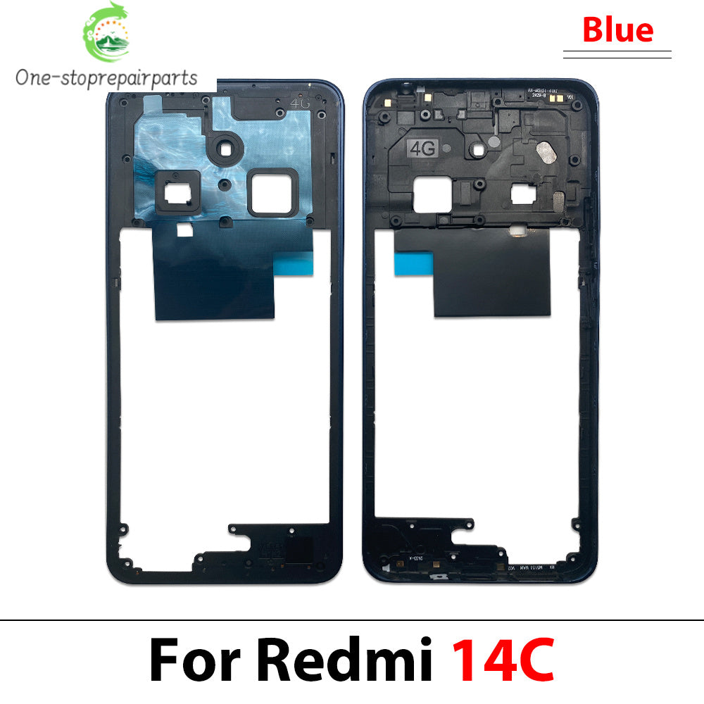 New Middle Frame For Xiaomi Redmi 12 13 13C 14C 4G 5G Door Housing Bezel Repair Parts Xiaomi  Xiao mi phone repair parts