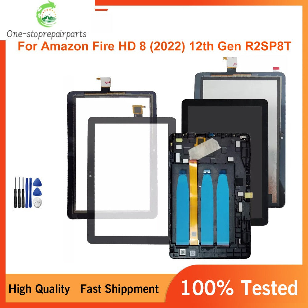8 Inch For Amazon Fire HD 8 2022 12th Gen R2SP8T H2SP9T H2SP9U LCD Display Touch Screen Digitizer Glass Assembly Repair Parts Tablet repair parts
