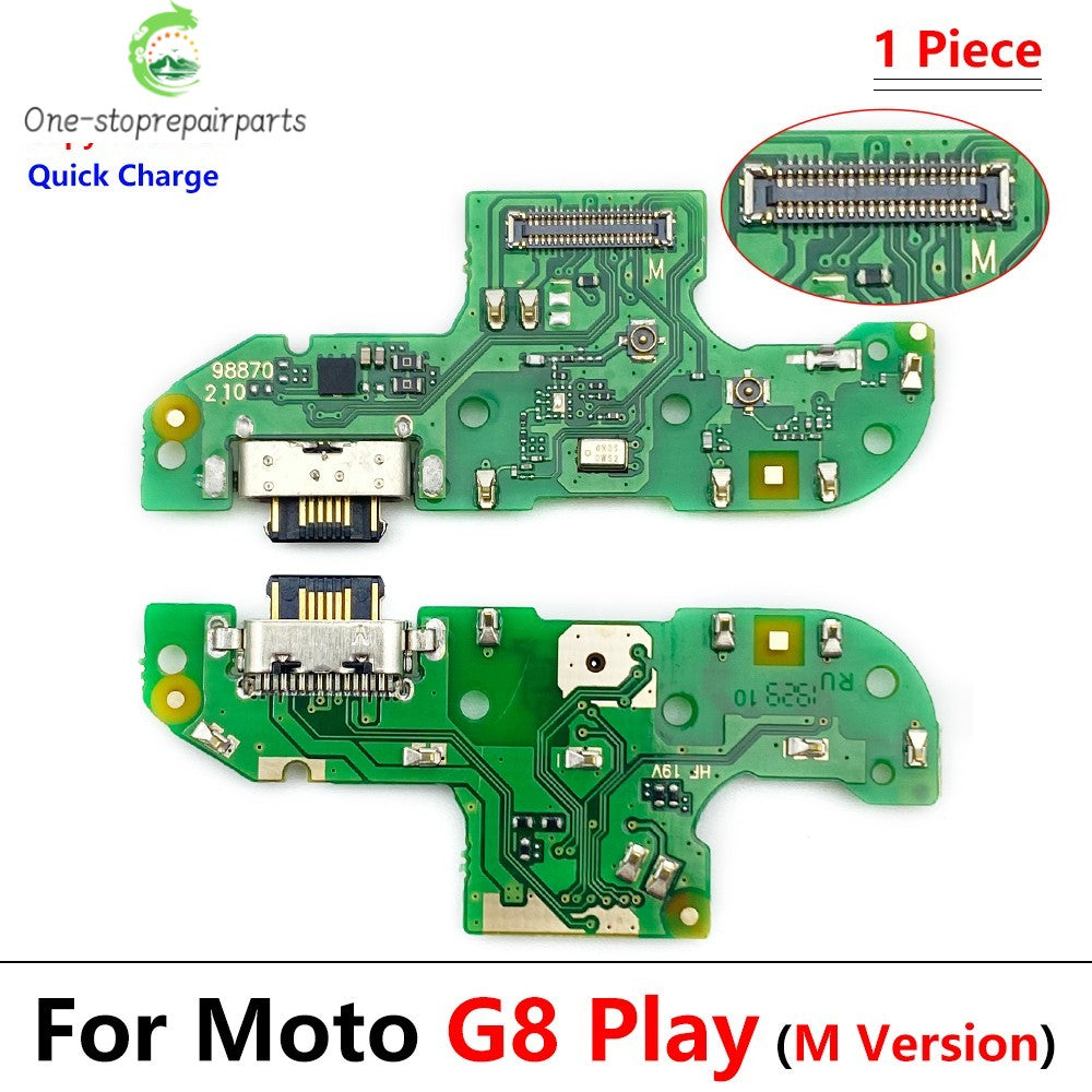 New USB Charging Port Dock Charger Connector Main Board Flex Cable For Motorola Moto G8 Play / G8 Plus M Version Motorola phone repair parts