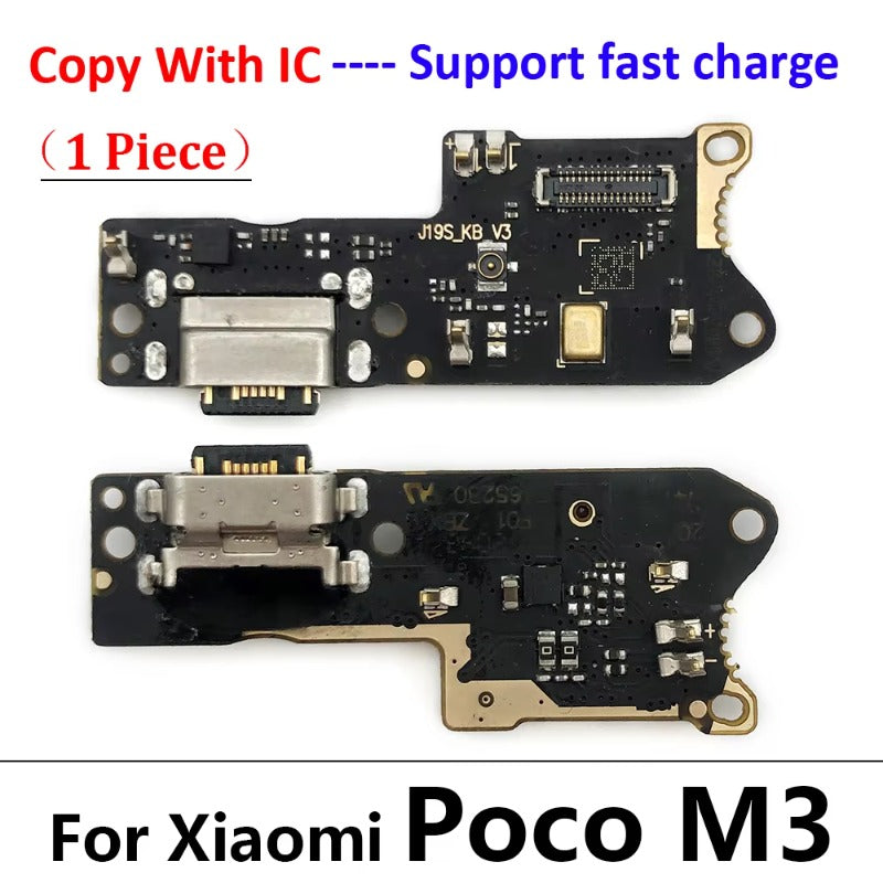 10Pcs USB Charge Port Dock Connector Charging Board Flex Cable For Xiaomi Poco X3 Pro M3 Redmi Note 7 8 8T 9S 9 10 10s Pro 9C 9A  Xiaomi  Xiao mi phone repair parts