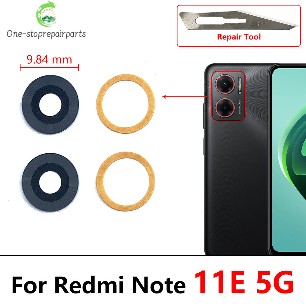 Rear Back Camera Glass Lens For Xiaomi Redmi Note 11 11E 11s 11T 11 Pro Plus 5G With Adhesive Sticker  Xiaomi  Xiao mi phone repair parts