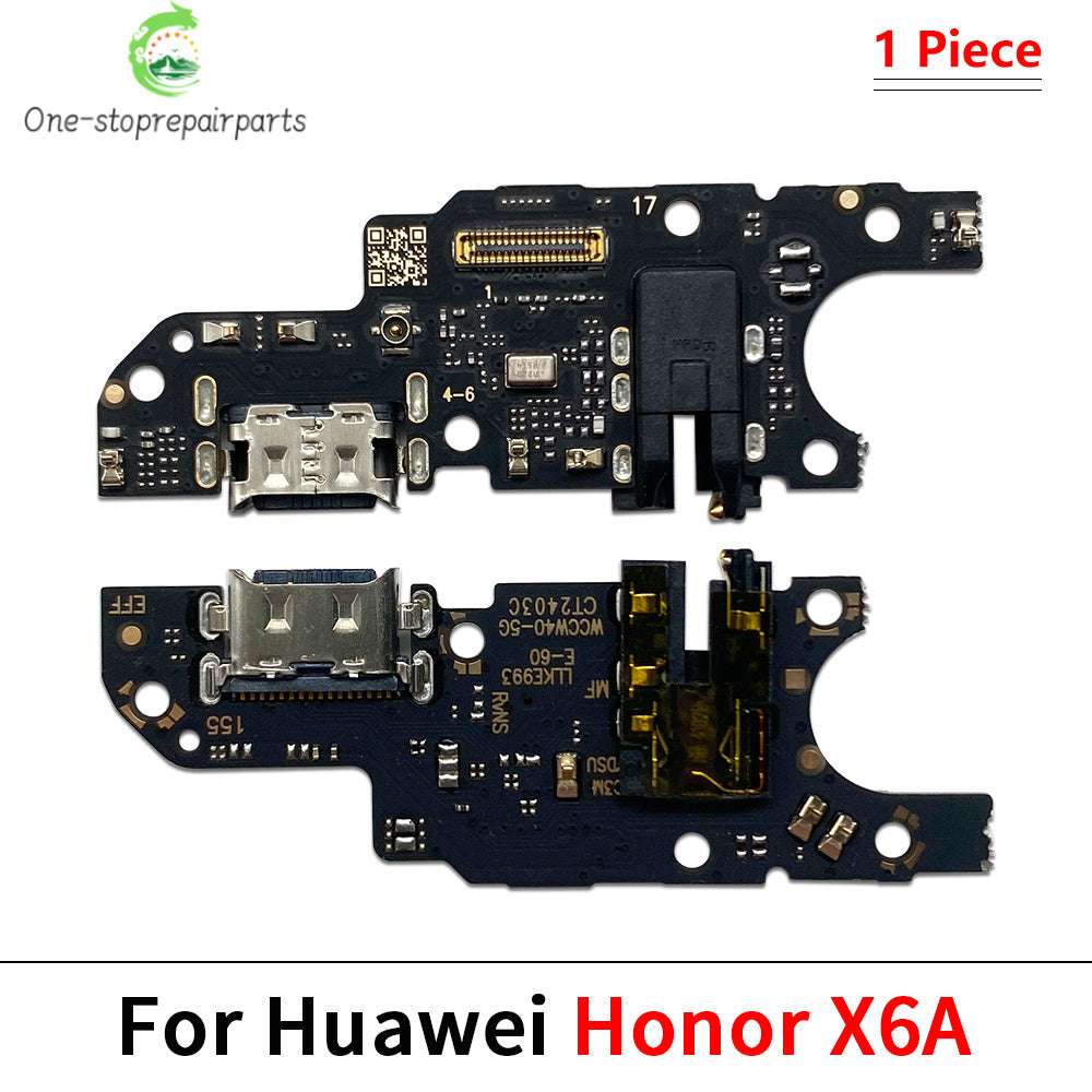10Pcs, USB Charge Port Jack Dock Connector Charging Board Flex Cable For Huawei Honor X6 X6A X7 X7A X7B X8 X8A X8B X9A X9B 4G 5G Huawei phone repair parts