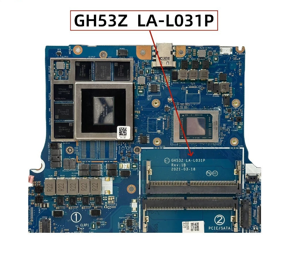 GH53Z LA-L031P For Acer Nitro AN515-45 Laptop Motherboard With R5-5600H R7-5800H CPU RTX3060 6GB-GPU NB.QBC11.001 NB.QBC11.002 Acer laptop repair parts
