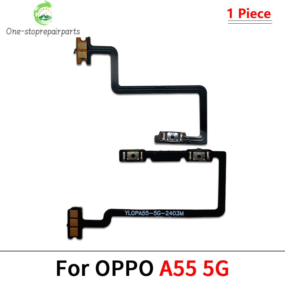 10Pcs, Power On Off Volume Side Button Key Flex Cable For OPPO A12 A15 A16 A52 A53 A54 A55 A57 A72 A73 A74 A93 A94 A95 A96 4G 5G OPPO phone repair parts