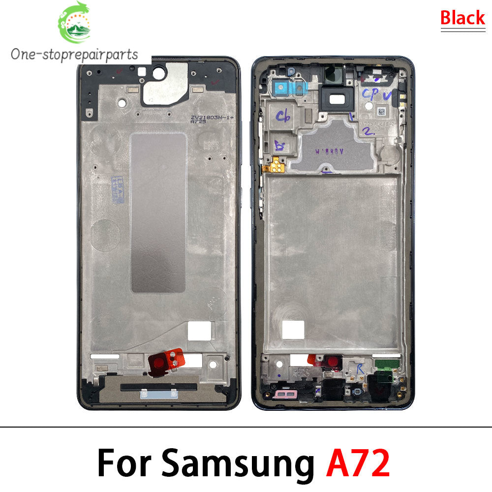 New Front Housing LCD Display Frame For Samsung A02 A02s A12 A22 A32 A52 A52s A72 4G 5G Housing Middle Frame Bezel Plate Cover Samsung phone repair parts