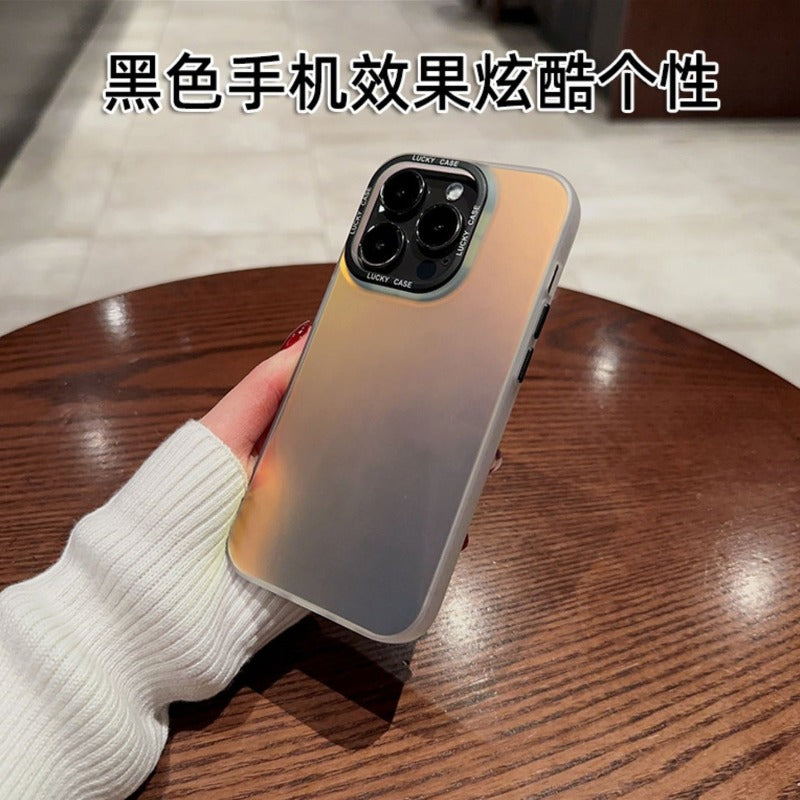Accessories [Colorful color change] Advanced ins wind matte gradual change laser phone case is suitable for iphone14promax phone accessories