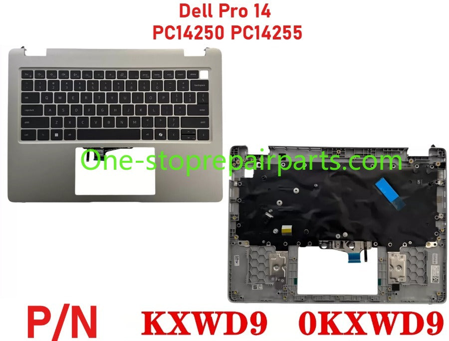 Dell Pro 14 PC14250 PC14255  lcd back cober uppler palmrest bezel bottom hinge cover keyboard touchpad 0K2C6C 0DK0V6 0MCMRV
