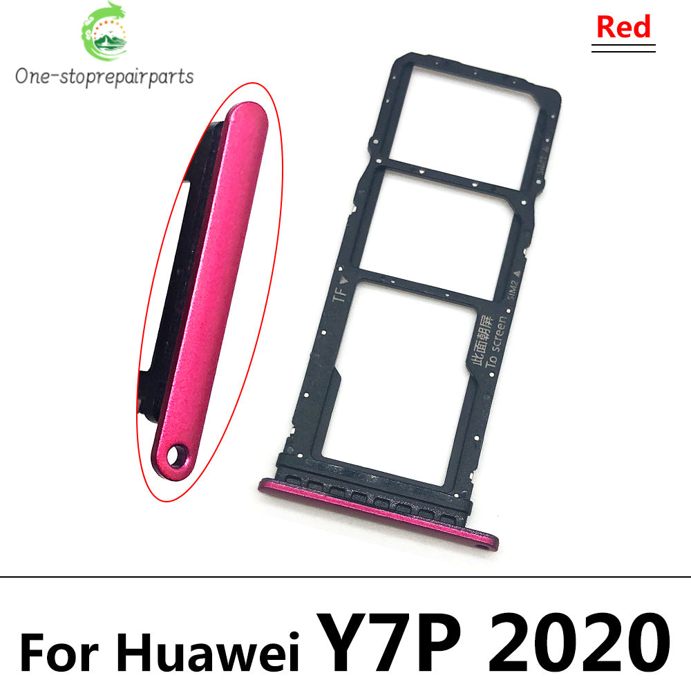 10Pcs/Lot, New For Huawei Y6 Y7P Y8P 2020 Y9 Prime 2019 SIM Card Tray Slot Holder Repairing Parts Huawei phone repair parts