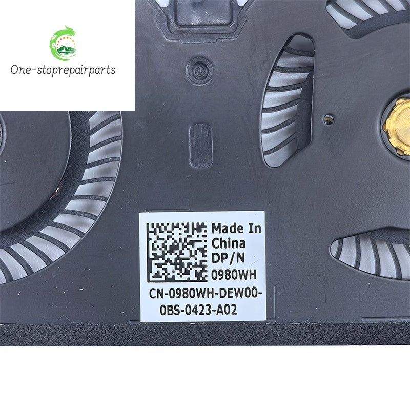 New ORIGINAL Laptop Cpu Cooling FAN FOR DELL XPS 13 9380 9370 9390 P82G 0980WH Dell laptop repair parts