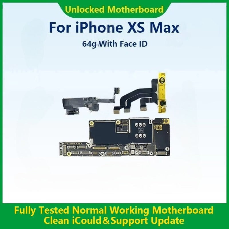 100%Working Mainboard For iPhone X/XR/XS Max With Face ID Fully Tested Cleaned iCloud And Unlocked Motherboard Fast Shipping  iPhone phone repair parts
