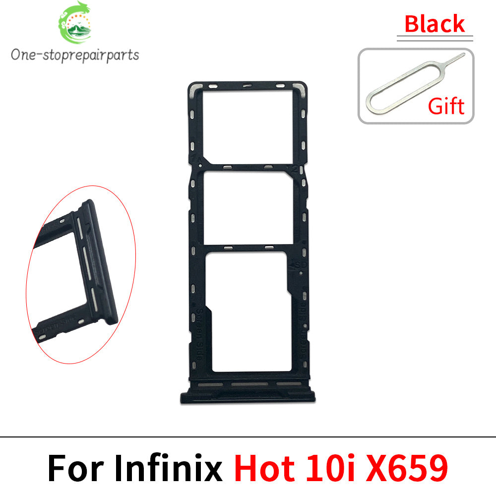 Micro Nano SIM Card Holder Tray Slot Holder Adapter Socket For infinix Hot 8 9 10 10i 11 20 20i 30 30i 40 Pro Lite Play 4G 5G  infinix phone repair parts