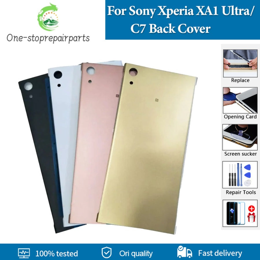 Original Back Cover For Sony Xperia XA1 Ultra C7 G3221 G3212 G3223 G3226 Housing Case Rear Door For Sony XA1 Ultra Replacement Sony phone repair parts