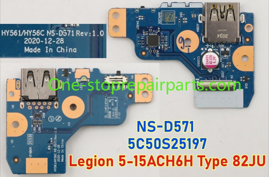 USB Audio I/O HDMI Board Daughterboard For Lenovo Legion 5 / 5 Pro Pro 7 Y9000P R9000P Savior R7000P Y7000 16IRX8H 16IAH7H 16ARH7H 15IAH7 15ARH7 NS-F082 NS-E233 NS-E241 NS-E481 NS-F771 NS-F701 F093 NS-G251 NS-F254 D713 Lenovo laptop repair parts