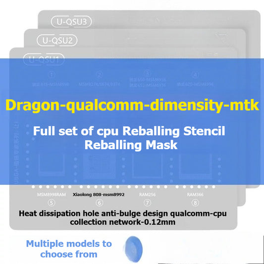 Reballing Stencils HUAWEI Snapdragon Qualcomm Dimensity SDM/MTK Android Phone CPU Reballing Mask repair tools