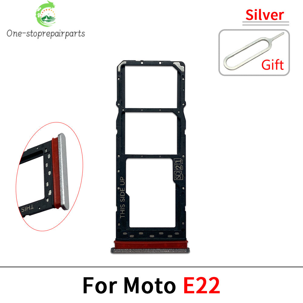 New For Motorola Moto E13 E32 E22 E22i Micro Nano SIM Card Holder Tray Slot Holder Adapter Socket Motorola phone repair parts