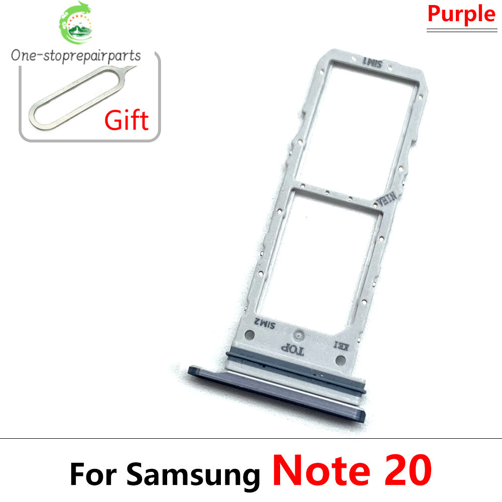 New Sim Card Tray Reader Socket Slot Holder For Samsung Note 10 Plus Lite / Note 20 Ultra Dual SIM Replacement Part Samsung phone repair parts
