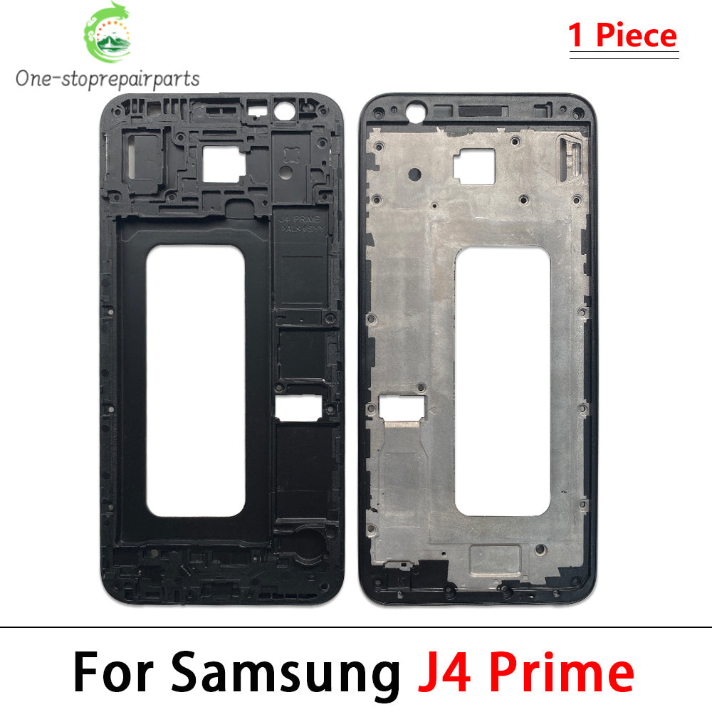 10Pcs, Front Housing LCD Display Frame For Samsung  J4 Prime J4 Core J6 Plus J610 J7 2017 Housing Middle Frame Bezel Plate Cover Samsung phone repair parts