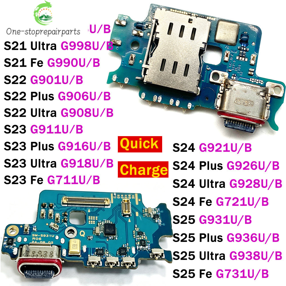 USB Charger Charging Dock Port Connector Flex Cable For Samsung S21 S22 S23 S24 S25 S26 Plus Ultra Fe 5G S911B S911U S921B Samsung phone repair parts