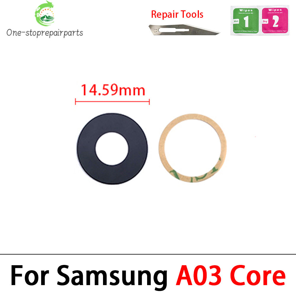 100Pcs Rear Back Camera Glass Lens For Samsung A03 A03s A04 Core A04s A04E A14 A24 A34 A54 A13 A23 4G 5G With Ahesive Samsung phone repair parts