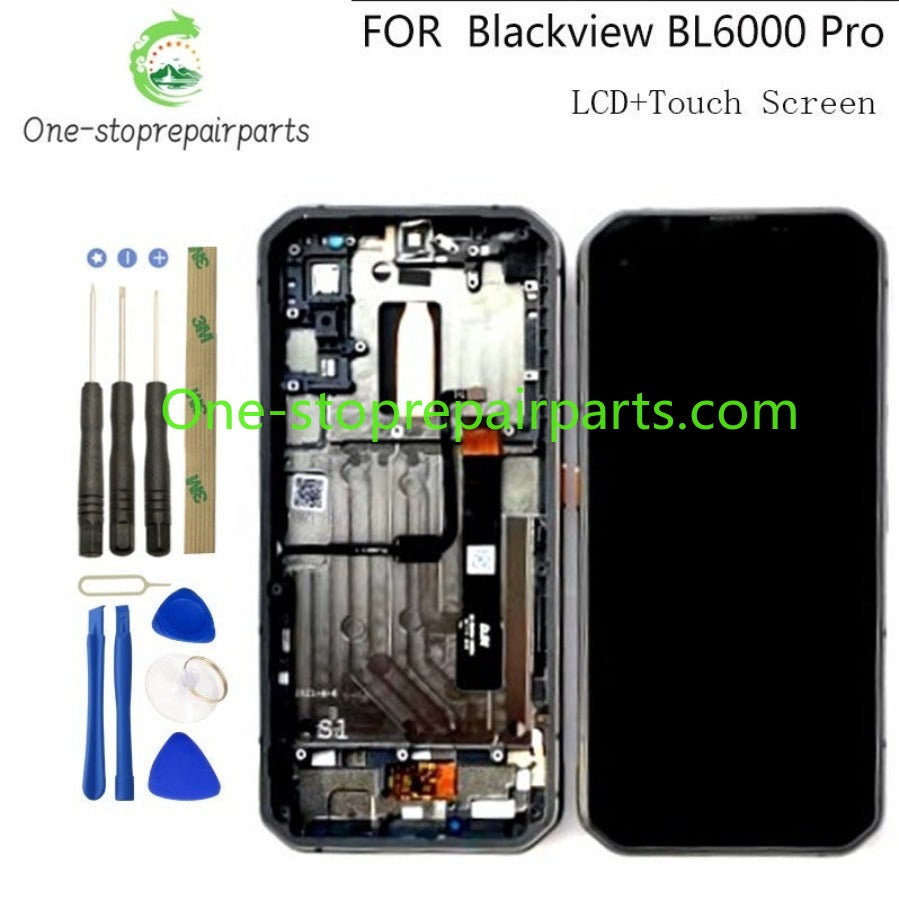 100% Original New 6.36 Inch Touch Screen+1080*2300 LCD Display+Frame Assembly Replacement For Blackview BL6000 Pro  Phone Other Brand Phone repair parts