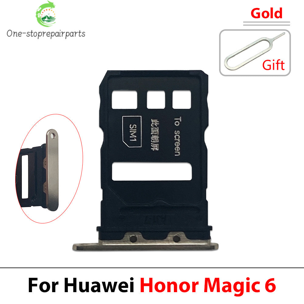 New Micro Nano SIM Card Holder Tray Slot Holder Adapter Socket For Huawei Honor Magic 4 5 6 Pro Lite 4G 5G Huawei phone repair parts