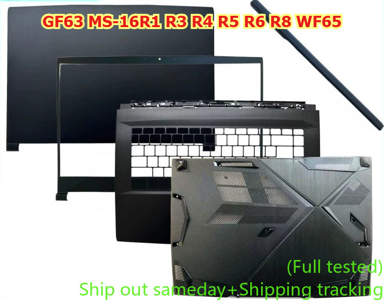 Cover case for  MSI GF63 MS-16R1 R3 R4 R5 R6 R8 WF65 lcd housing bezel upper top case bottom hinge cover keyboard