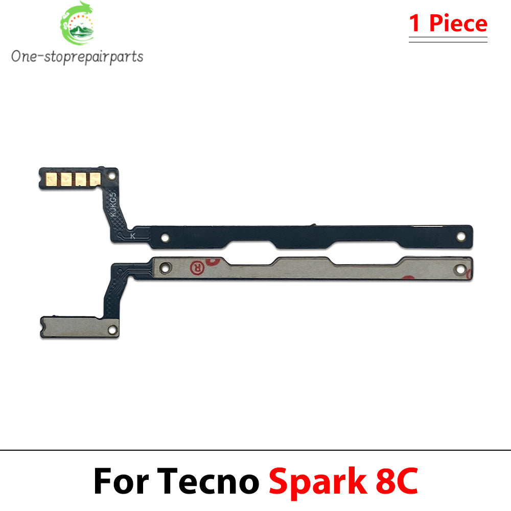 Power on off Volume Key Button Flex Cable For Infinix Tecno Spark 7 8 8C 10 10C 20 20C 30C Pro Go 2020 2022 2023 2024  infinix phone repair parts