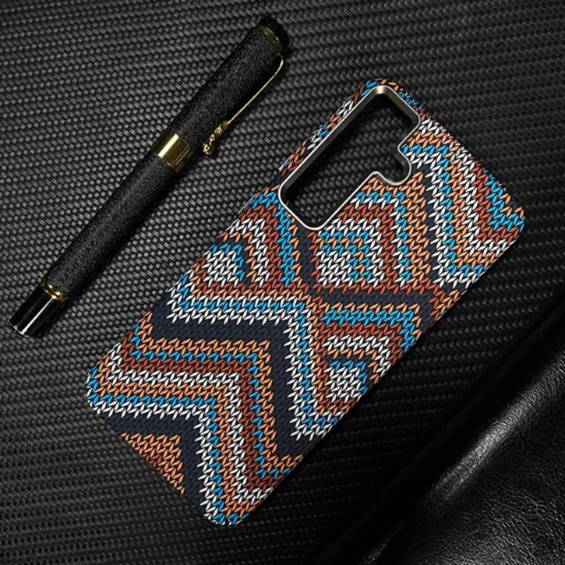 For Samsung S25Ultra Mobile Phone Case S24Ultra Kevlar 600D Skin Sense Hard Case S25 Premium S23 Anti-drop Galaxys24 + Built-in Magsafe Magnetic Case Hard Case Phone accessories