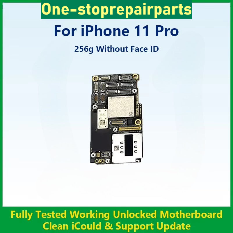 For iPhone 11 Pro With Face ID Unlocked Motherboard Cleaned iCloud Fully Tested Mainboard Compatible With 11 Pro Fast Shipping iPhone phone repair parts