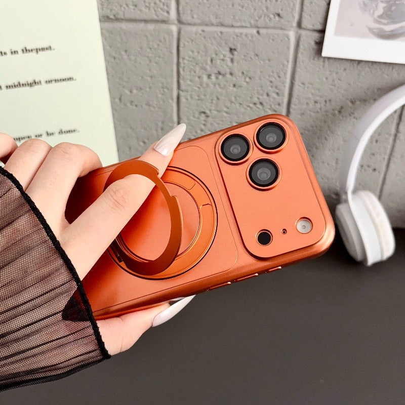 Frosted pivot case For iPhone 18promax mobile phone case New iPhone17 with invisible rotating bracket Lens film All-inclusive protection 16Pro light luxury men's and women's shell Phone Accessories
