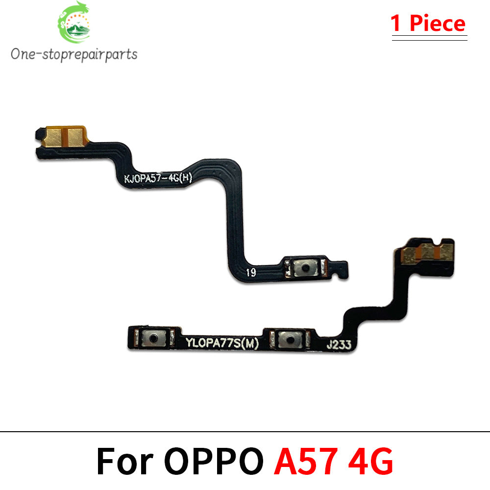 10Pcs, Power On Off Volume Side Button Key Flex Cable For OPPO A12 A15 A16 A52 A53 A54 A55 A57 A72 A73 A74 A93 A94 A95 A96 4G 5G OPPO phone repair parts