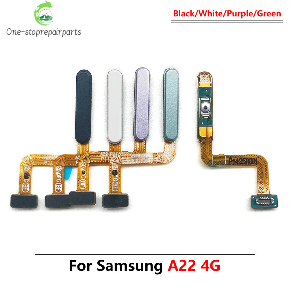 10Pcs, New For Samsung A22 A32 4G 5G Fingerprint Sensor Home Return Key Menu Button Flex Ribbon Cable Samsung phone repair parts