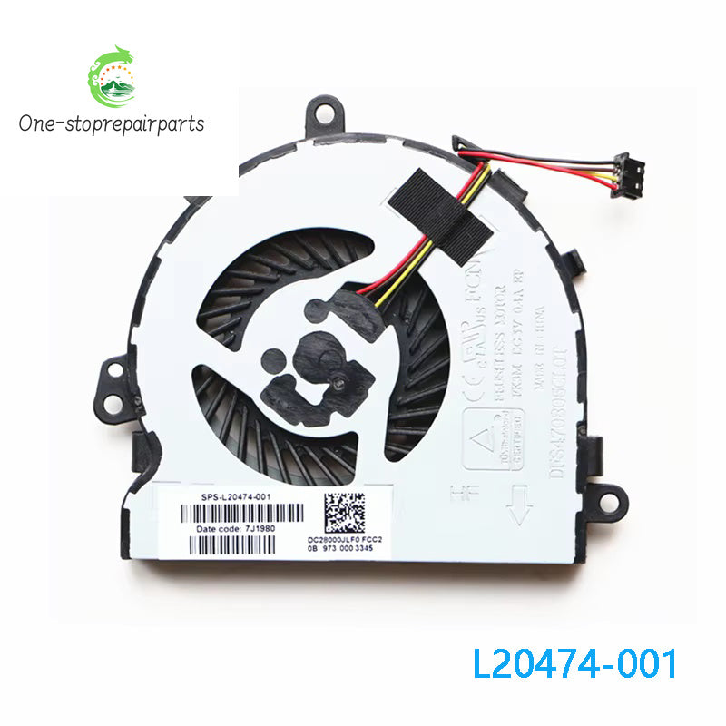 New Original Laptop CPU Cooling Fan For HP 250 255 256/G7 15-DA 15-DB 15-DR 15-DX  TPN-C136 L20474-001 HP laptop repair parts