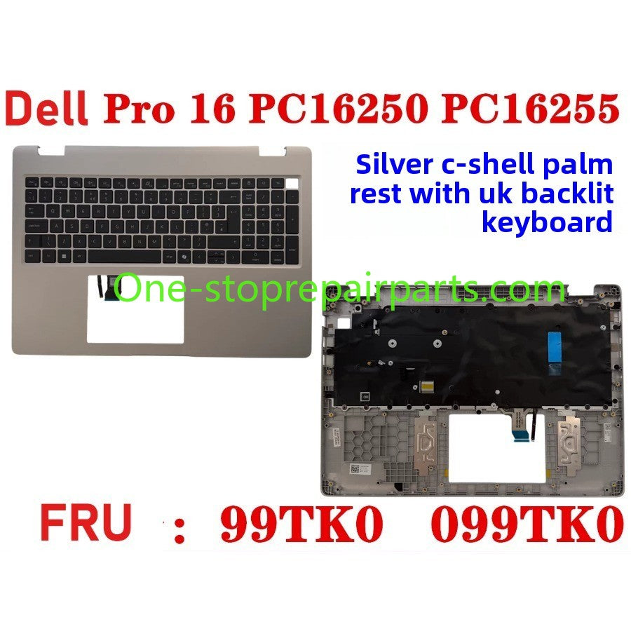Cover case Keyboard for Dell Pro 16 PC16250 PC16255 Cover case for Dell Pro 16 PC16255 PC16250 LCD Back Cover Bezel frame topcase palmrest upper bottom HINGE 0V1T1X 0388WT 0Y55N3 099TK0 006R8M Dell laptop repair parts