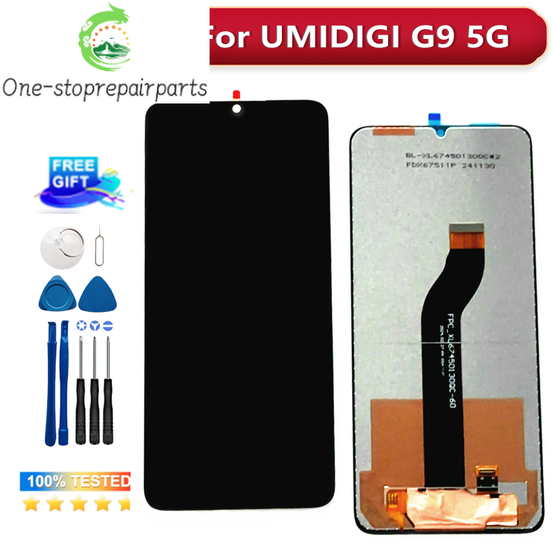 New Original Touch Screen for Umidigi G9 5G G9A G9C G9T LCD Display 1600 X 720 6.75 Inch Digitizer Assembly With Free Tools Other brand Phone repair parts
