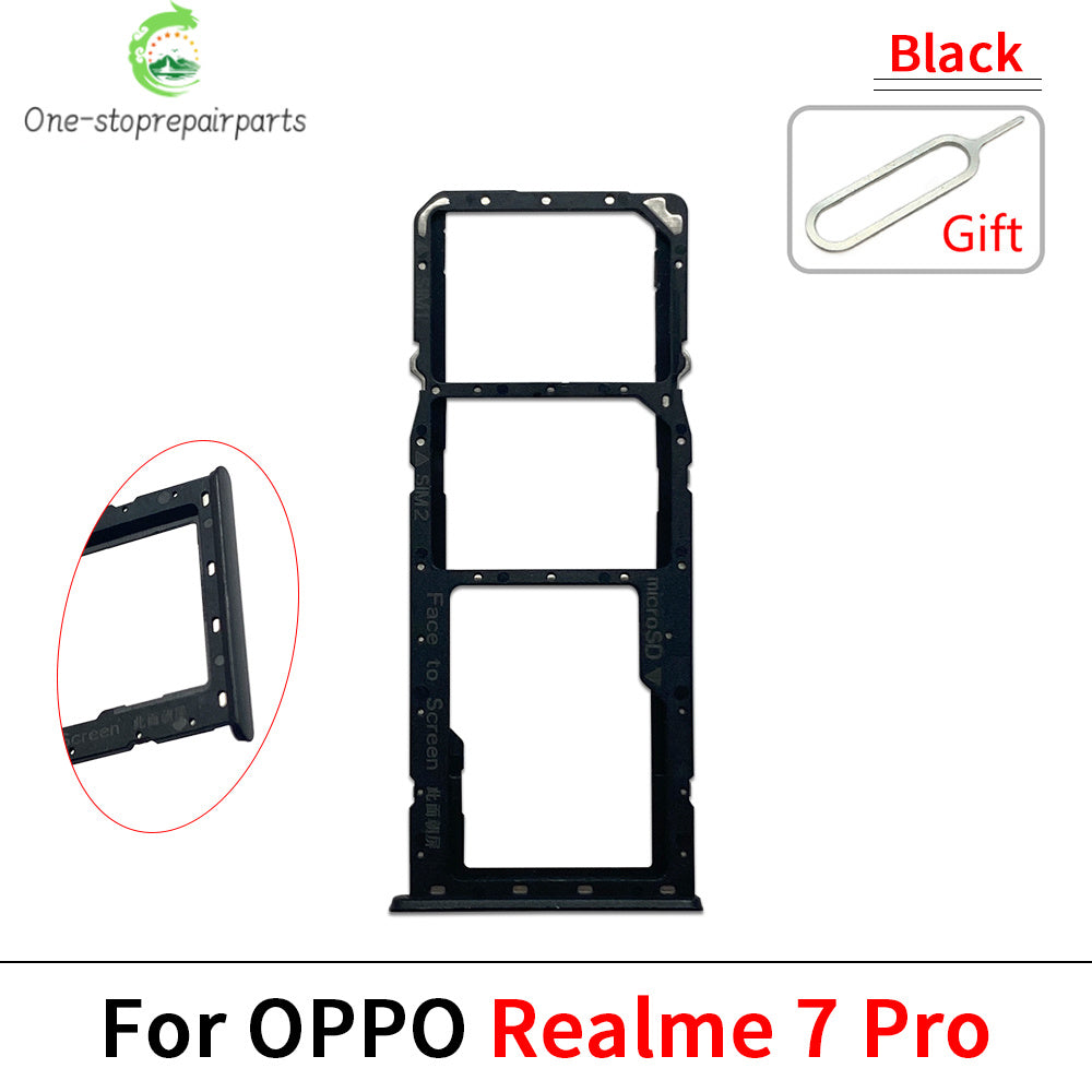 New For OPPO Realme 7 8 9 Pro 4G 5G SIM Card Tray Slot Holder Replacement Parts Realme phone repair parts