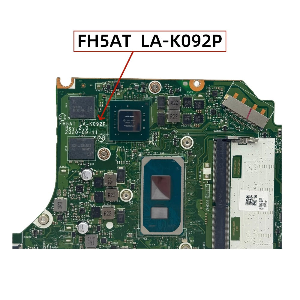For Aspire 5 A515-56G Laptop Motherboard With i5-1135G7 i7-1165G7 CPU 4/8G-RAM MX350-2G FH5AT LA-K092P NB.A1B11.006 NB.A1B11.003 Acer laptop repair parts