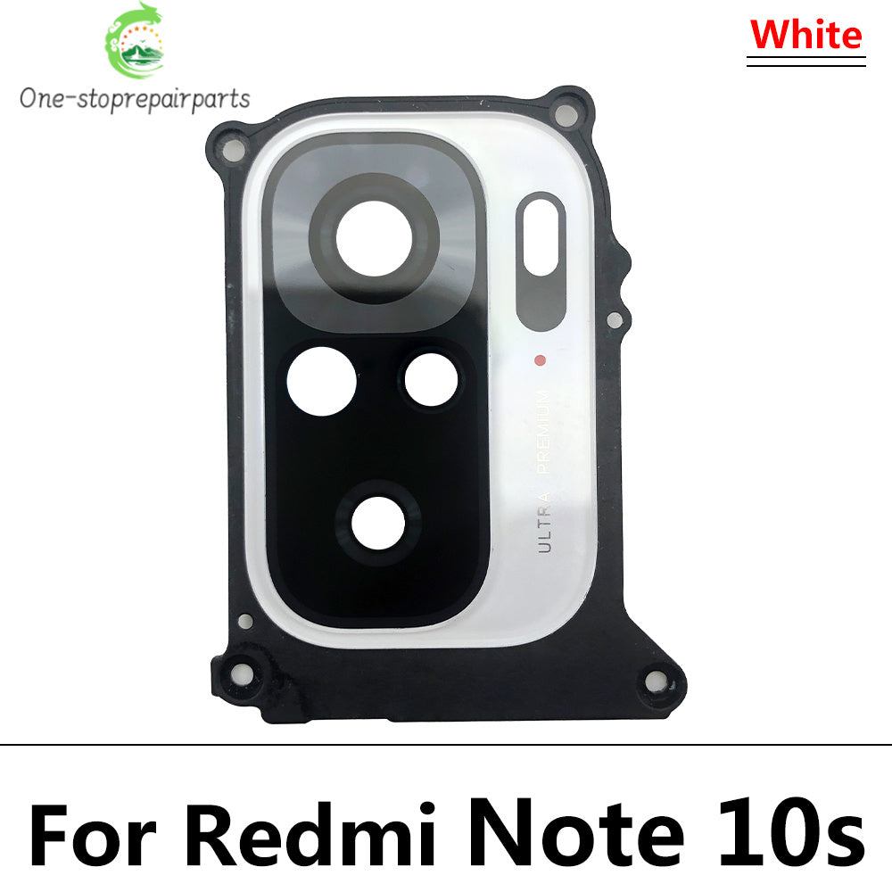 New Back Rear Camera Glass Lens With Circle Cover Frame For Redmi Note 10 Note10 Pro 10S With Adhensive Redmi phone repair parts